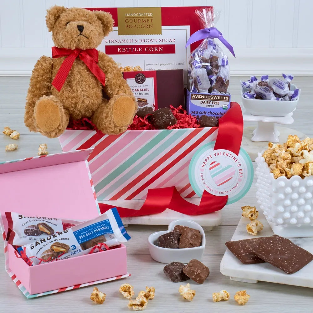 Valentine's Day Chocolate And Cookies Gift Basket