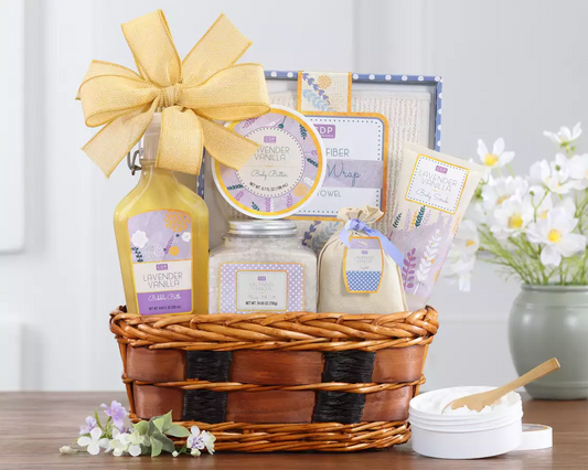 Tranquil Lavender Vanilla Spa Gift Basket