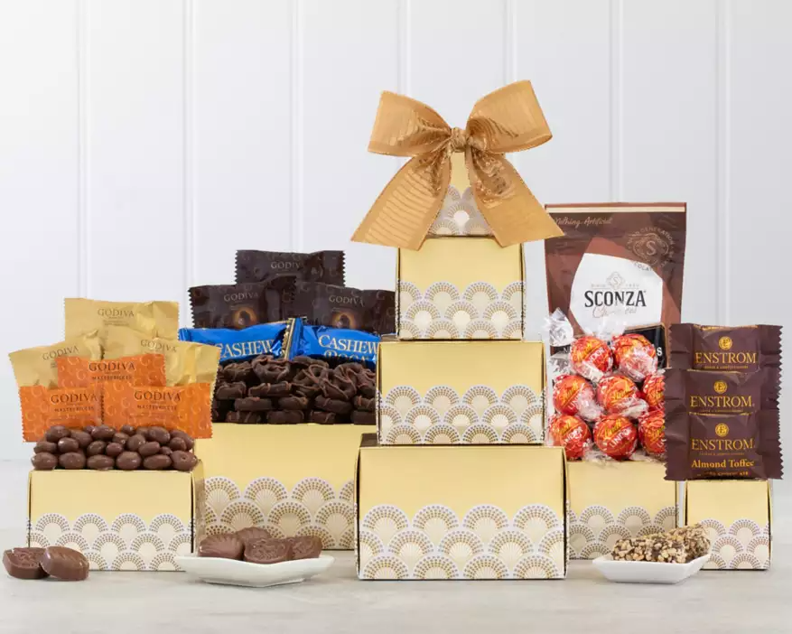 Lindt and Godiva Summer Chocolate Tower