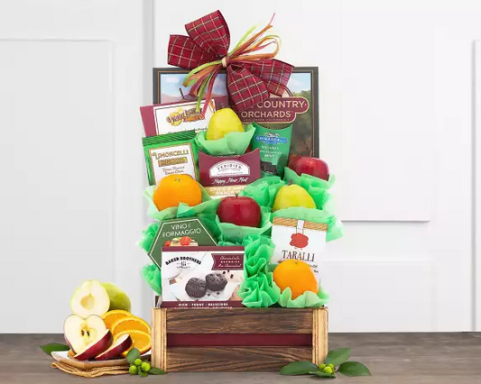 Fresh Fruit, Chocolate and Snacks Gift Basket
